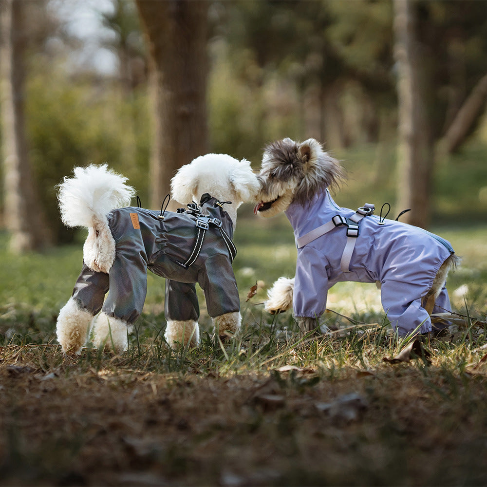 Dog Raincoat Poncho for Dry, Mud-Free Outdoor Walks