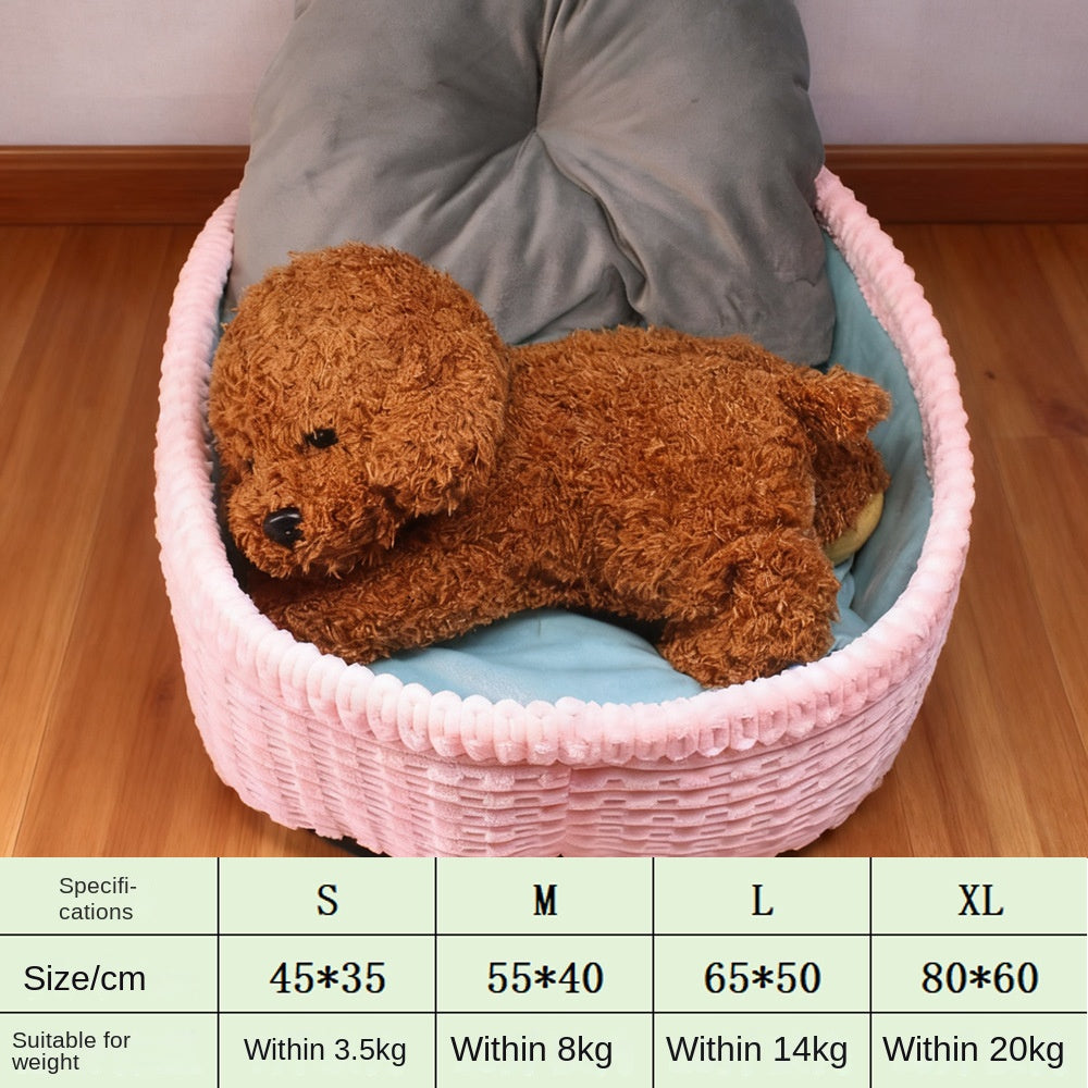 Enclosed Pet Bed for Warm, Cozy Everyday Sleeping