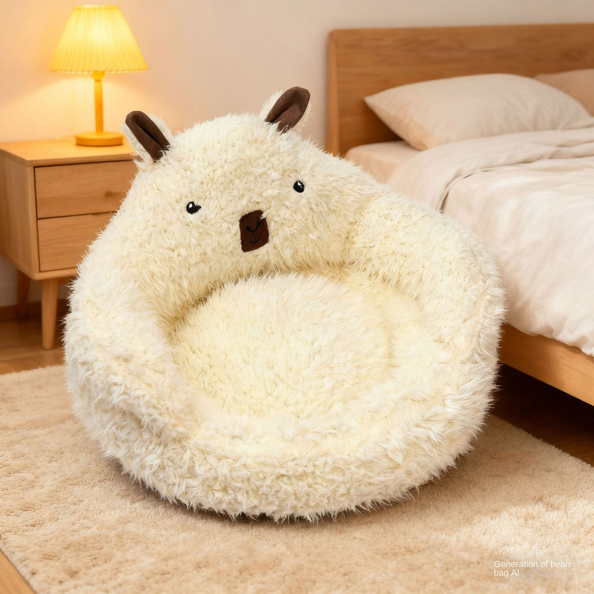Semi-Enclosed Dog Bed for Warm, Secure Indoor Sleep