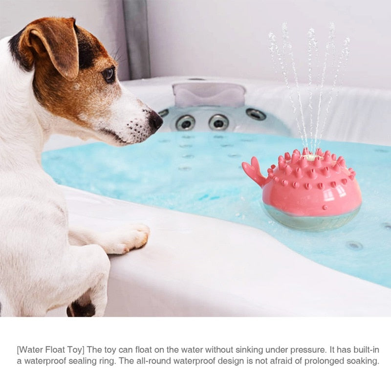Floating Dog Water Toy With Spray, Chew & Pool Play
