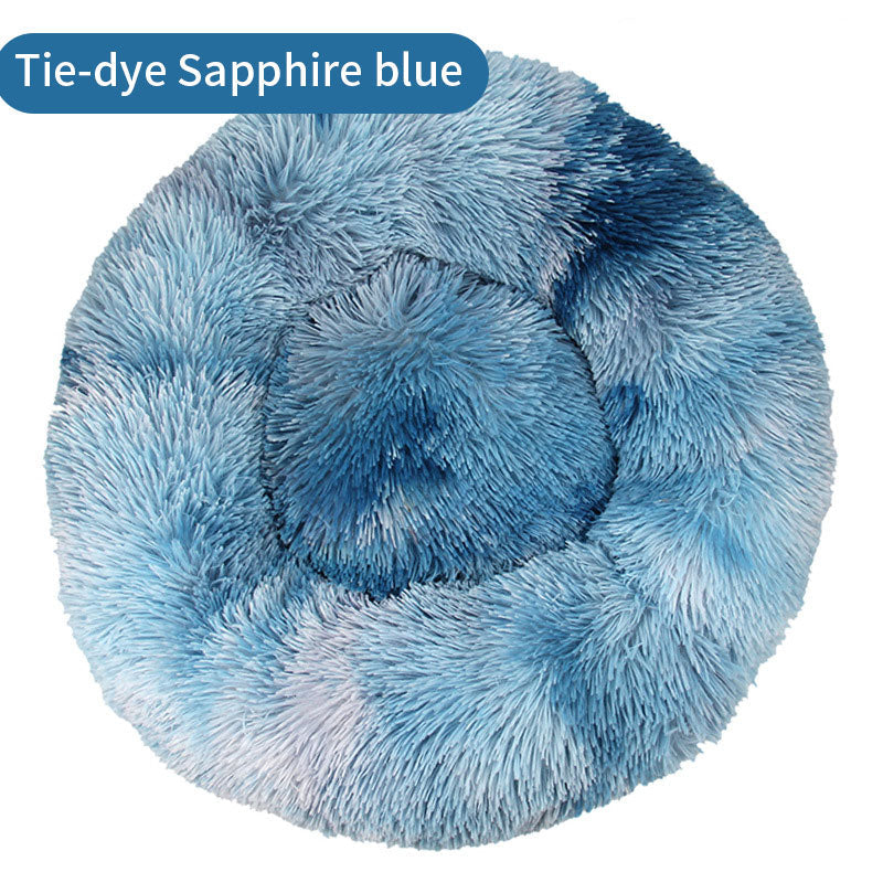 Plush Donut Pet Bed for Cozy, Cushioned Indoor Lounging