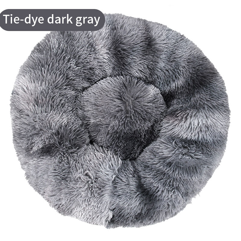 Plush Donut Pet Bed for Cozy, Cushioned Indoor Lounging