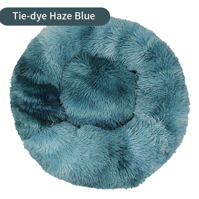 Plush Donut Pet Bed for Cozy, Cushioned Indoor Lounging