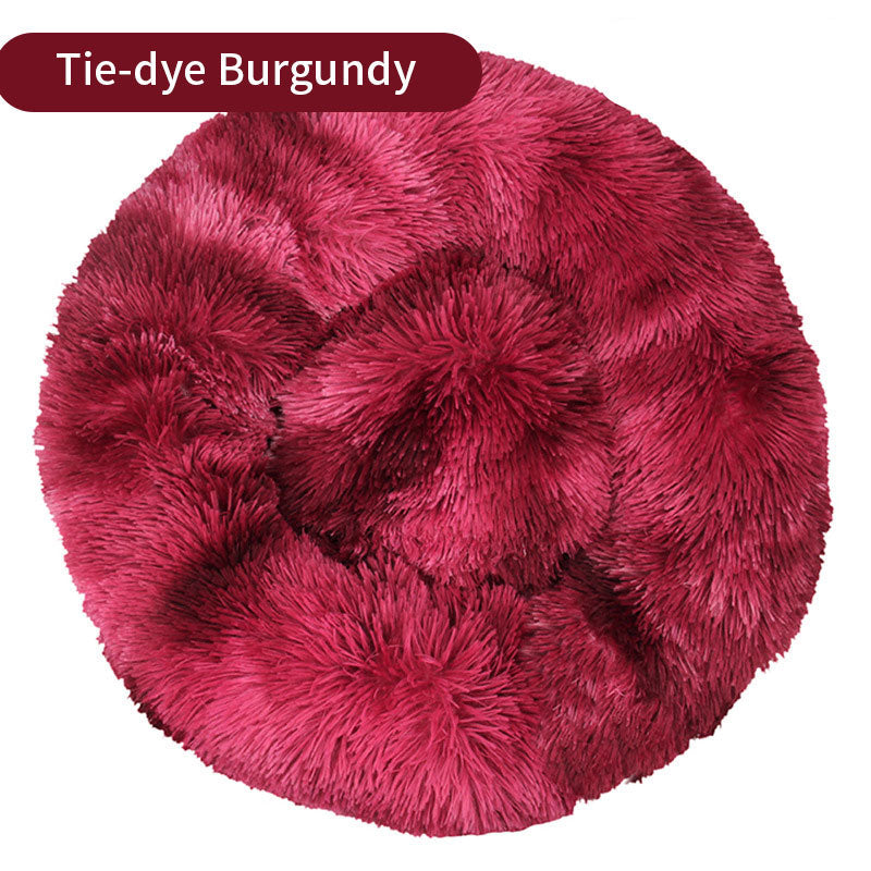 Plush Donut Pet Bed for Cozy, Cushioned Indoor Lounging