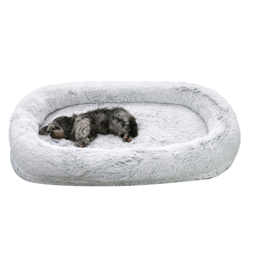 Large Plush Dog Bed with Washable Comfort Sleeping Mat