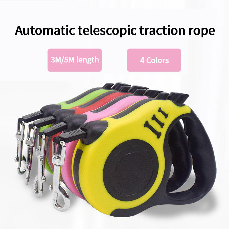 Retractable Dog Leash with Adjustable 3M/5M Range