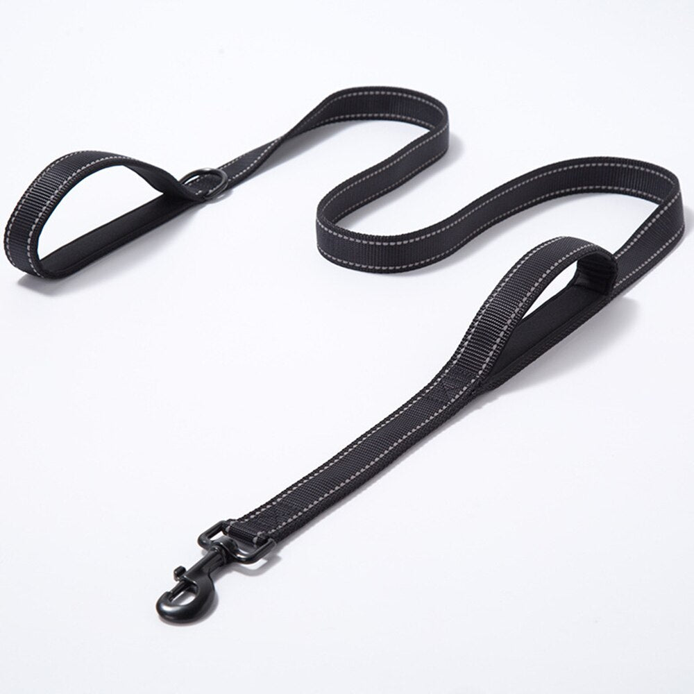 Reflective Dual-Handle Dog Leash for Safer Daily Walks