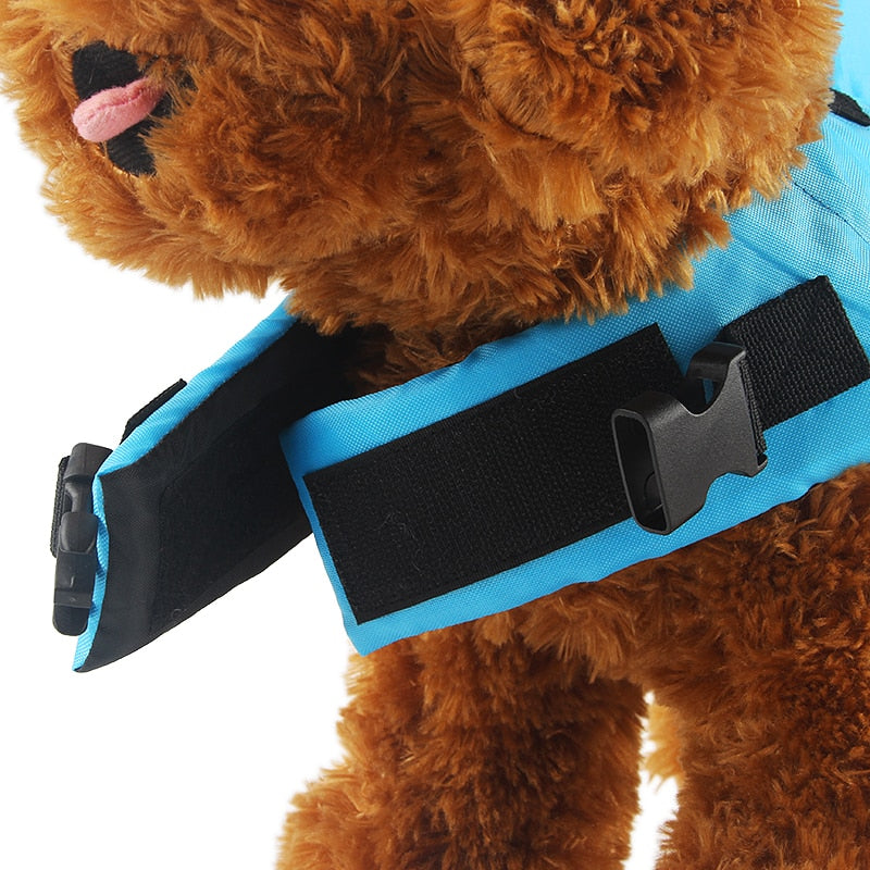 Dog Life Vest With Shark Fin For Visible Swim Safety
