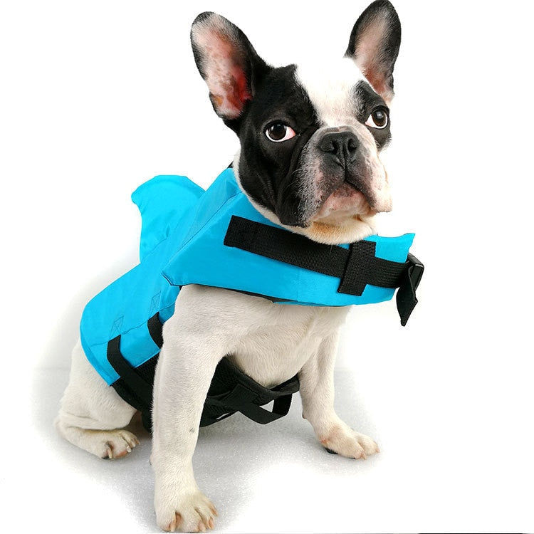 Dog Life Vest With Shark Fin For Visible Swim Safety