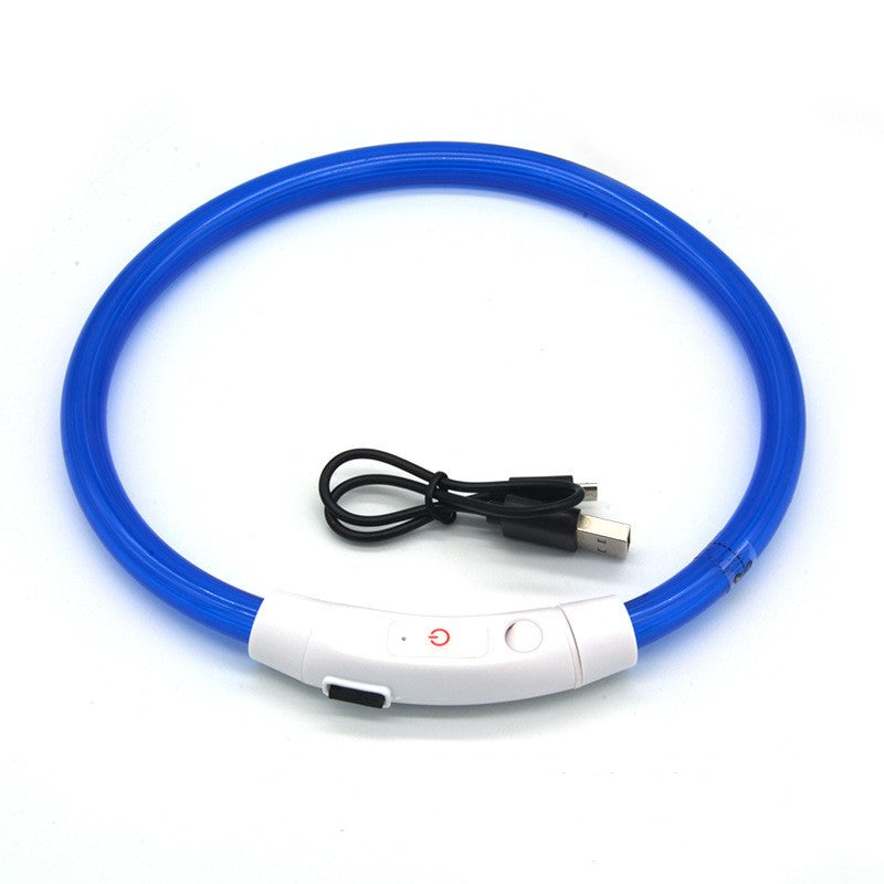 LED Dog Collar for Nighttime Visibility & Walking Safety
