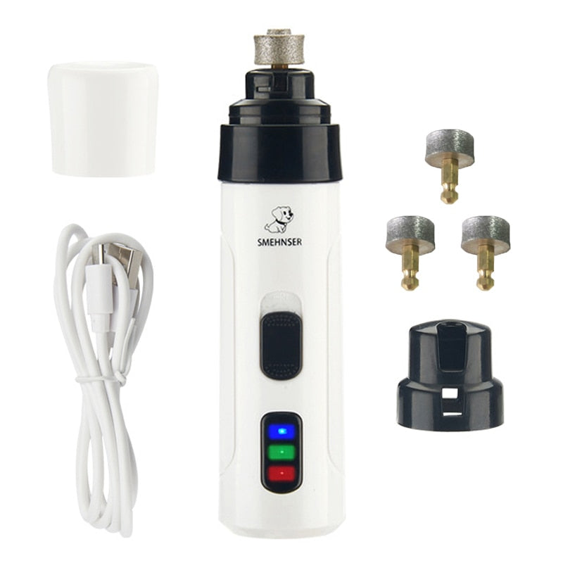 USB Dog Nail Grinder with 3 Ports, Low-Noise Grooming