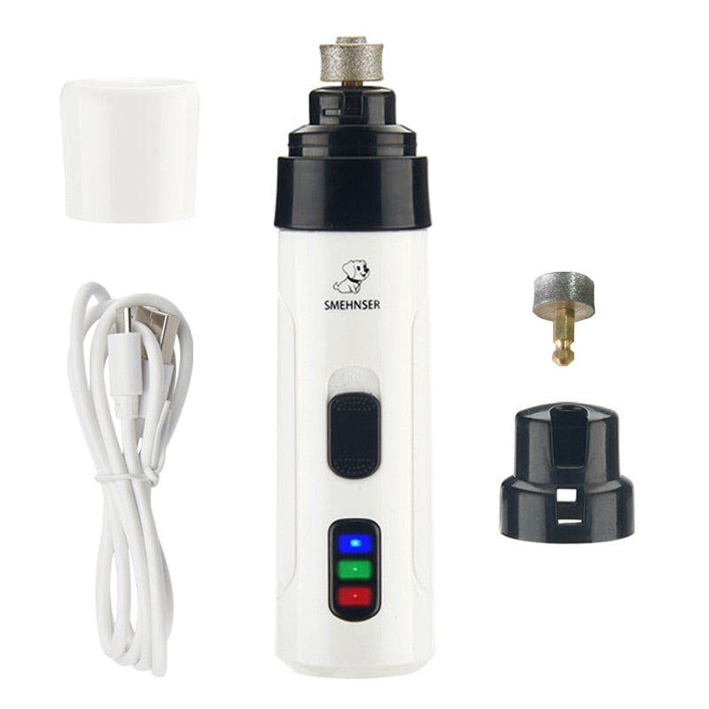 USB Dog Nail Grinder with 3 Ports, Low-Noise Grooming