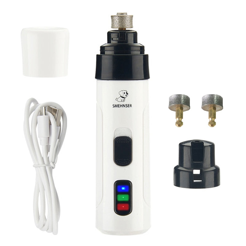 USB Dog Nail Grinder with 3 Ports, Low-Noise Grooming