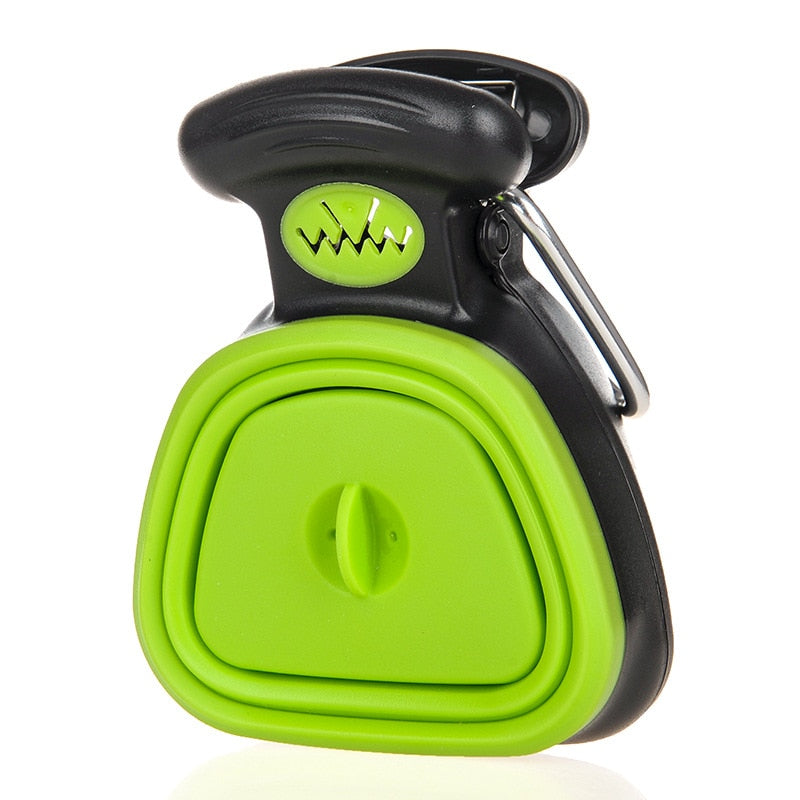 Portable Foldable Dog Poop Scooper With Waste Bag Roll