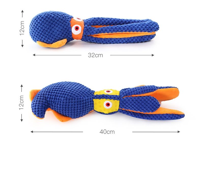 Interactive Plush Octopus Dog Toy for Tug and Fetch
