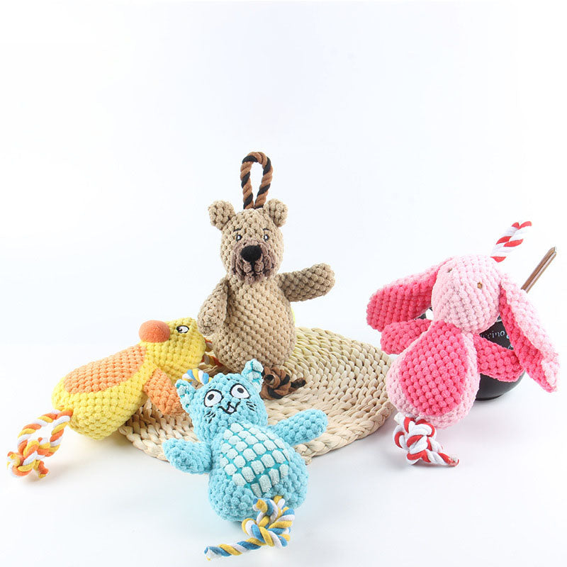 Dog Plush Toys Set for Indoor Playtime and Comfort