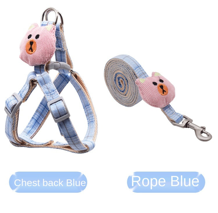 Bear Harness and Leash Set for Stylish Small-Pet Walks