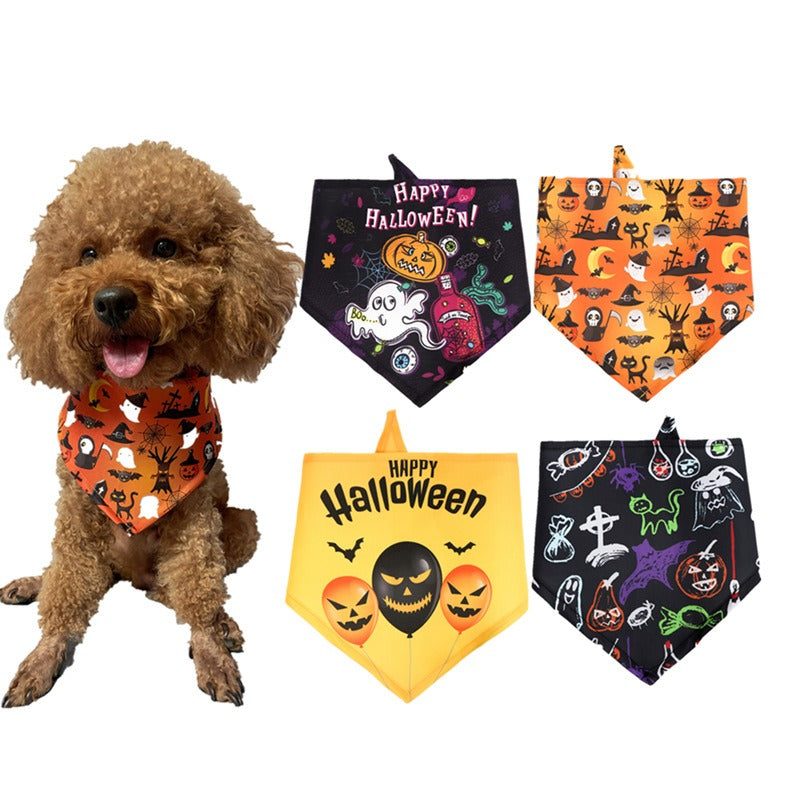 Halloween Dog Bandana for Festive Drool-Catching Style
