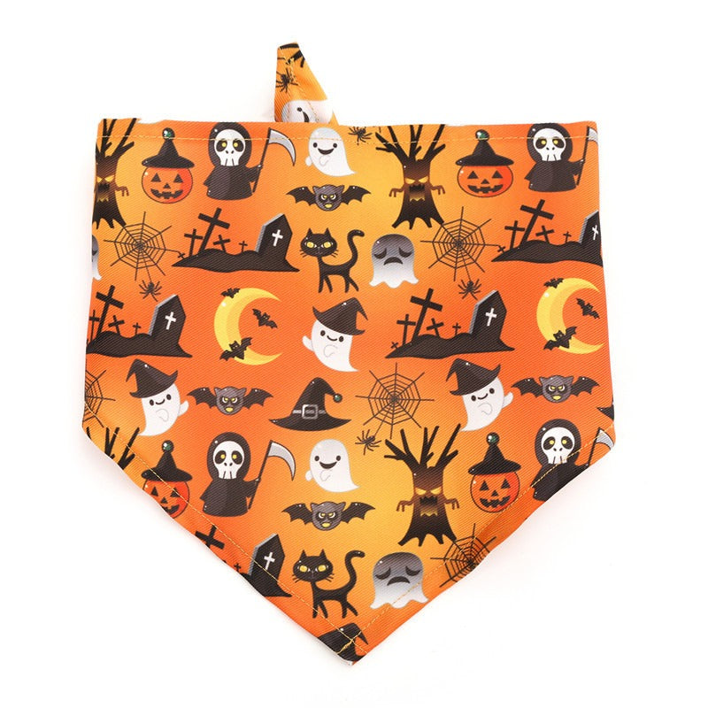 Halloween Dog Bandana for Festive Drool-Catching Style