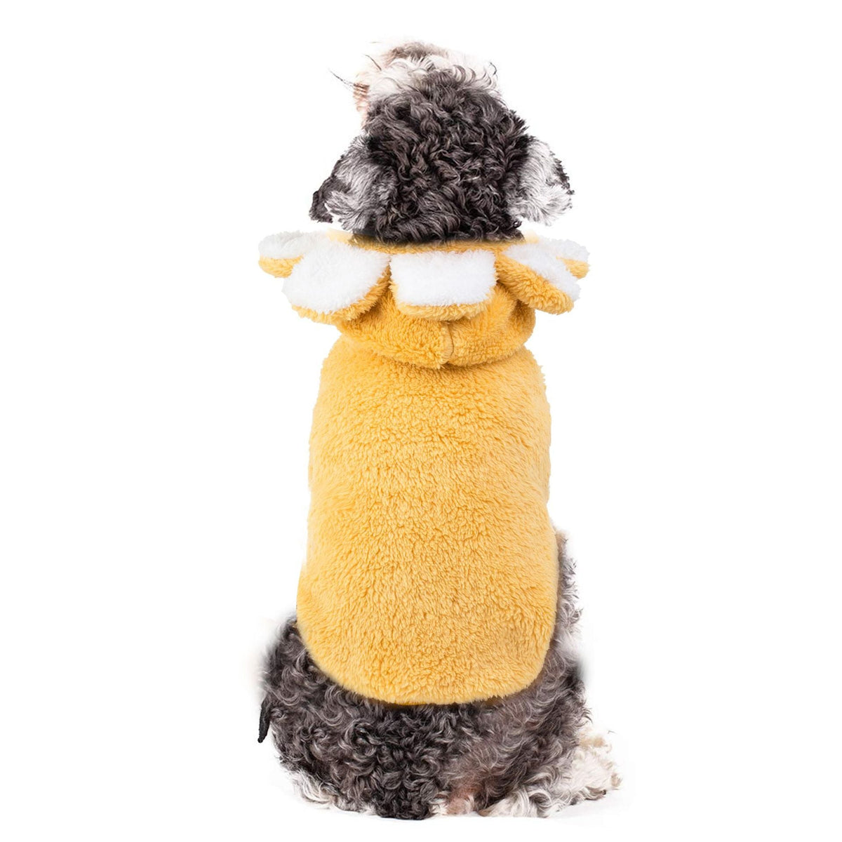 Dog Fleece Sweater With Cute Sunflower Hood for Walks
