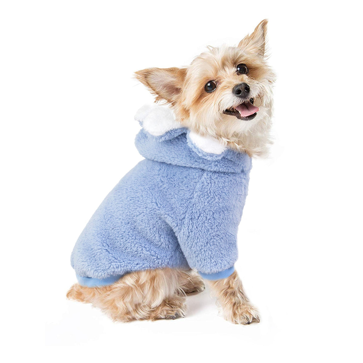 Dog Fleece Sweater With Cute Sunflower Hood for Walks