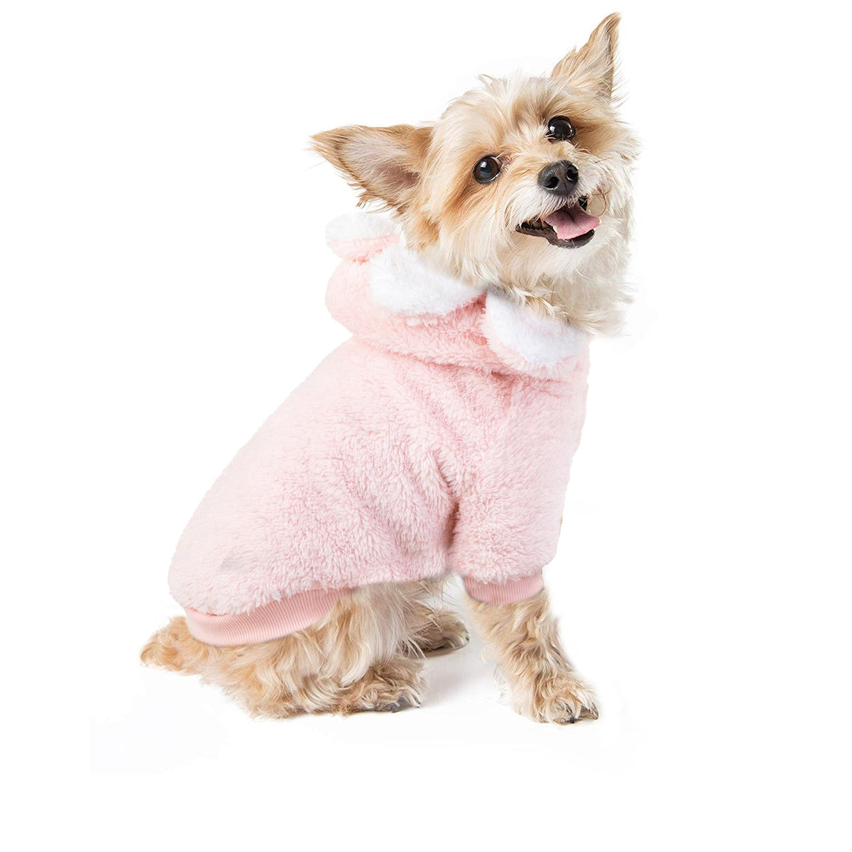 Dog Fleece Sweater With Cute Sunflower Hood for Walks