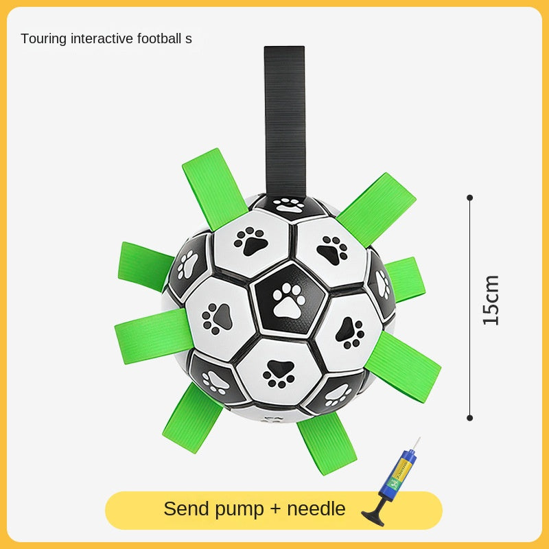Dog Soccer Ball for Teeth-Cleaning Interactive Play
