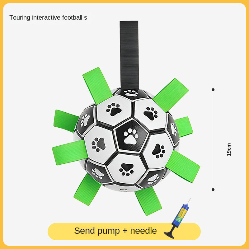 Dog Soccer Ball for Teeth-Cleaning Interactive Play