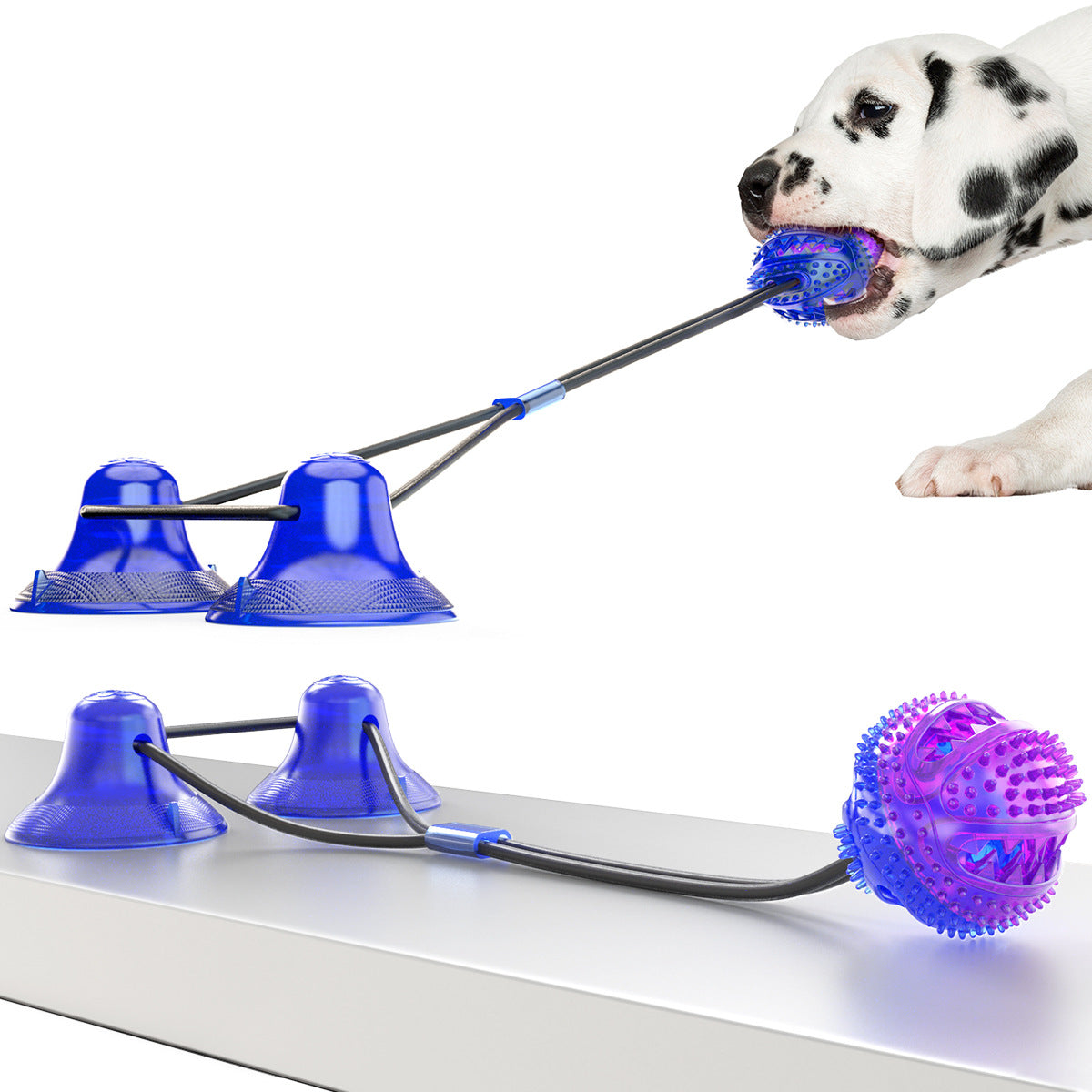 Dog Suction Cup Toy for Interactive Tug, Chew & Treat Play