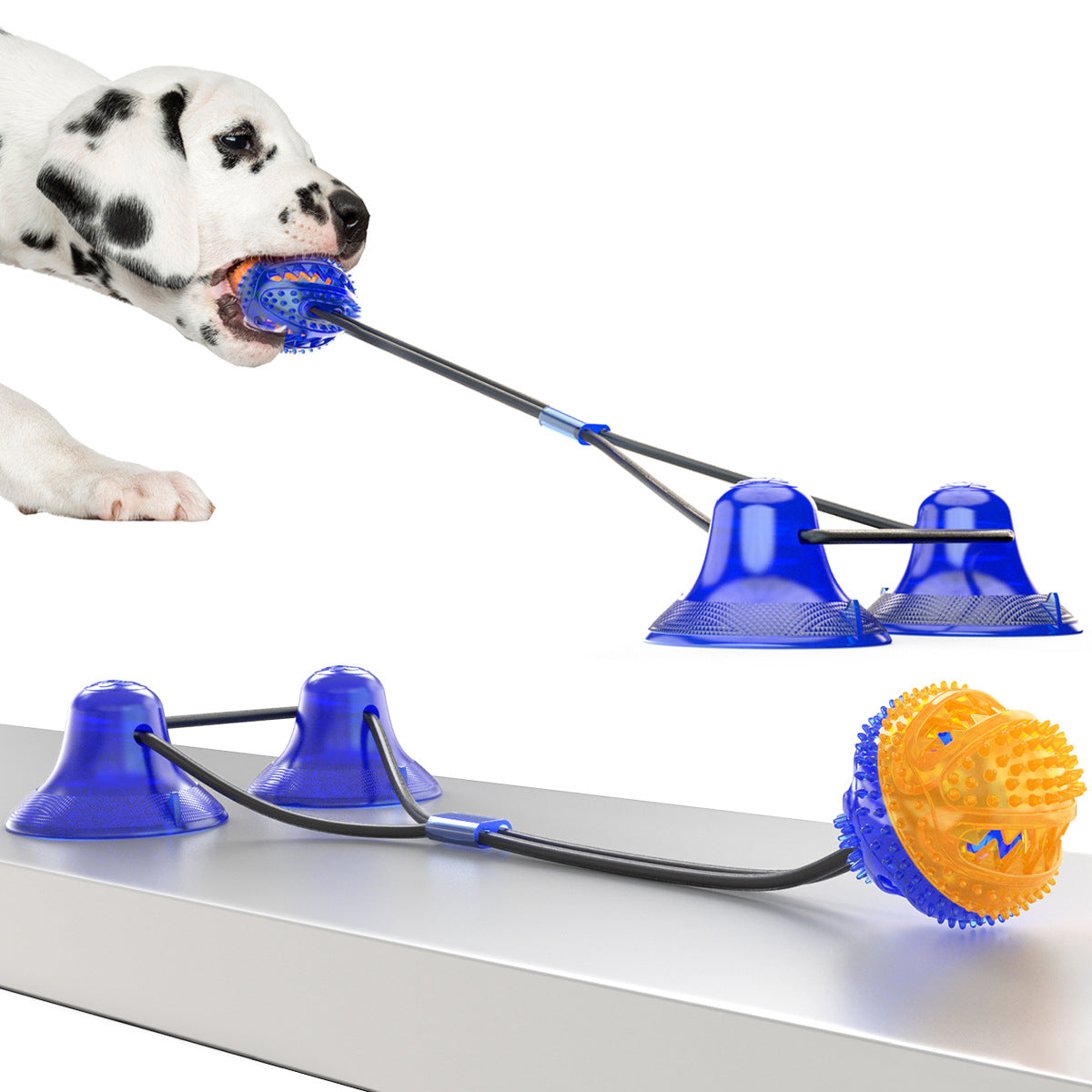 Dog Suction Cup Toy for Interactive Tug, Chew & Treat Play