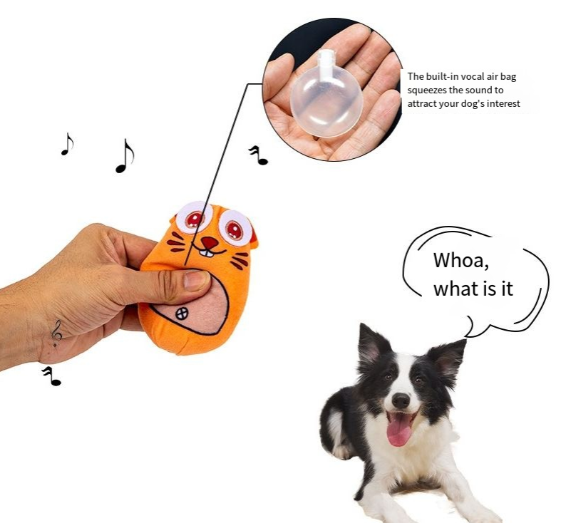 Interactive Dog Toy With Treat Hideaway & Squeakers