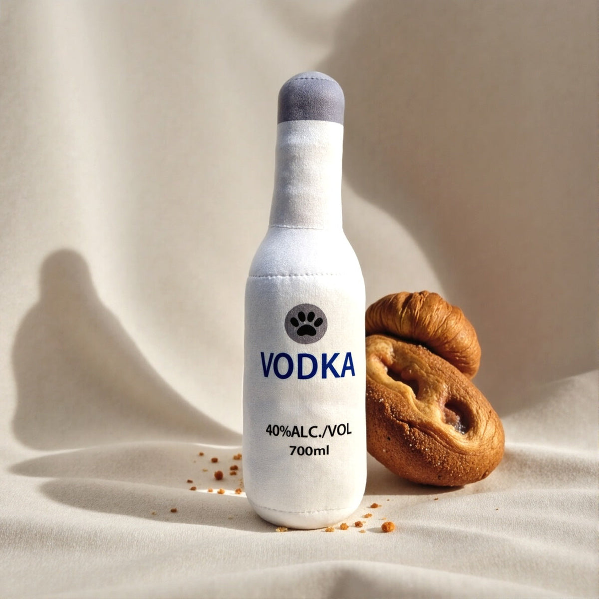Dog Wine Bottle Plush Toy for Chew Play and Entertainment
