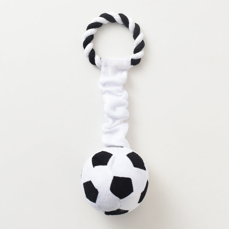 Soft Interactive Dog Toy Ball for Fetch and Tug Play