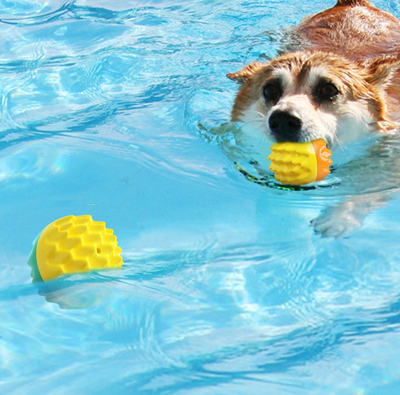 Textured Floating Dog Chew Ball for Dental Stimulation