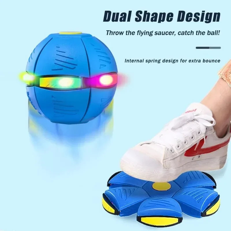 Light-Up Interactive Dog Toy: Ball & Flying Saucer