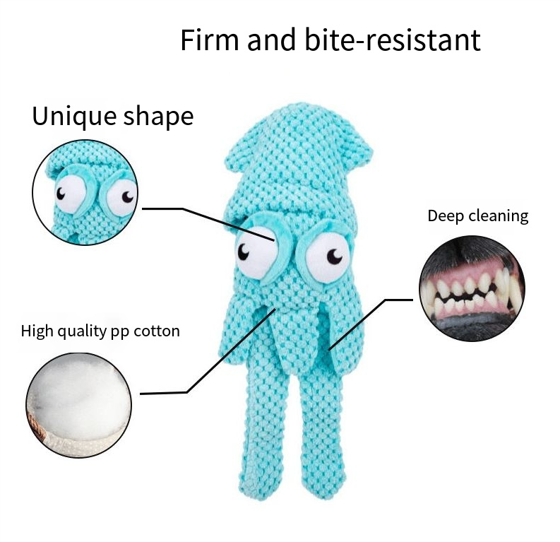 Squeaky Plush Dog Toy for Boredom Relief & Chew Play