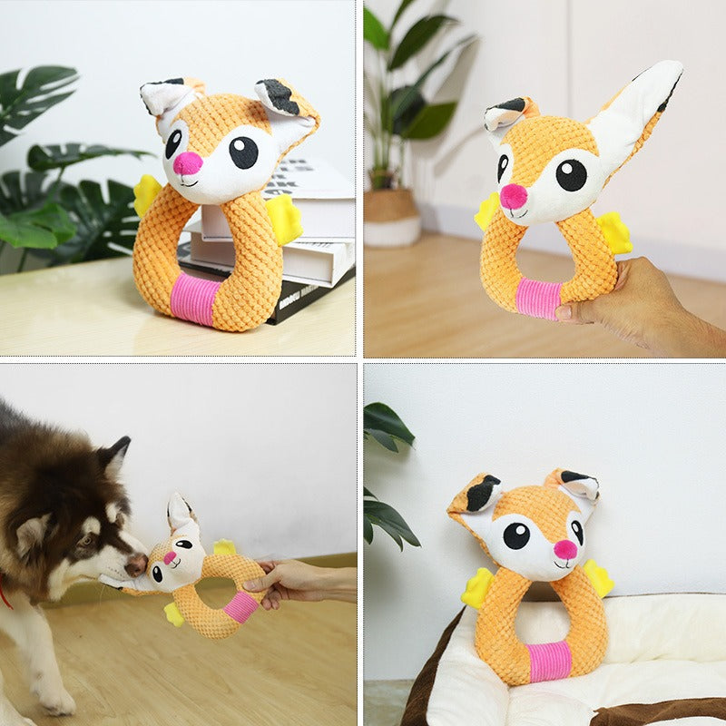 Interactive Fox Dog Toy for Engaging Chew & Tug Play