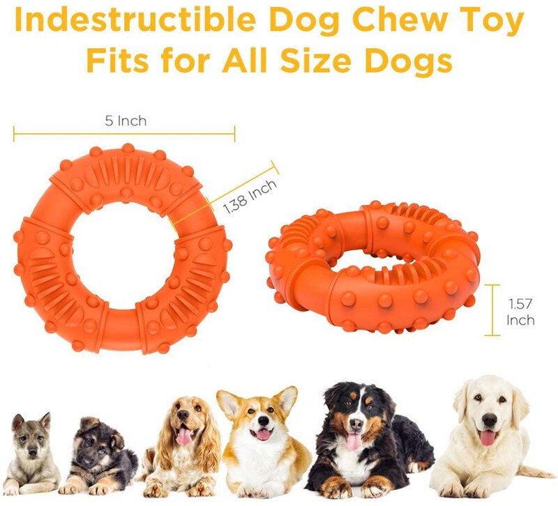 Dog Chew Ring for Dental Enrichment & Boredom Relief