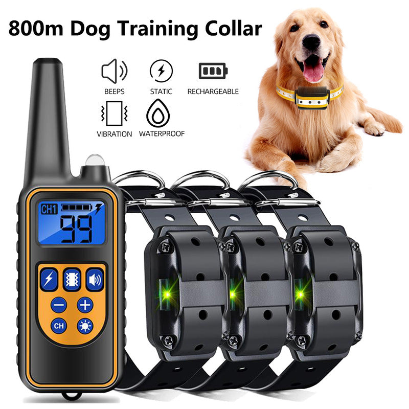 Dog Training Collar with 800m Remote for 3 Dogs