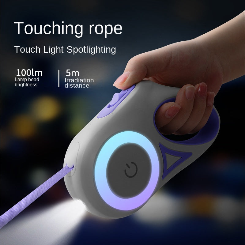 LED Retractable Dog Leash for Safer Nighttime Walks