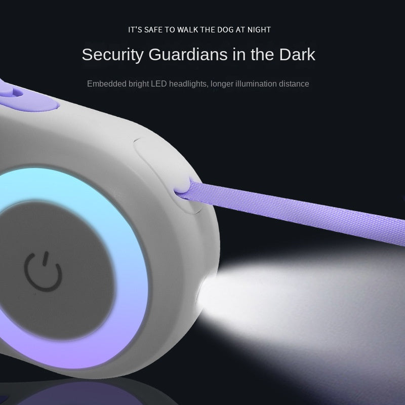 LED Retractable Dog Leash for Safer Nighttime Walks