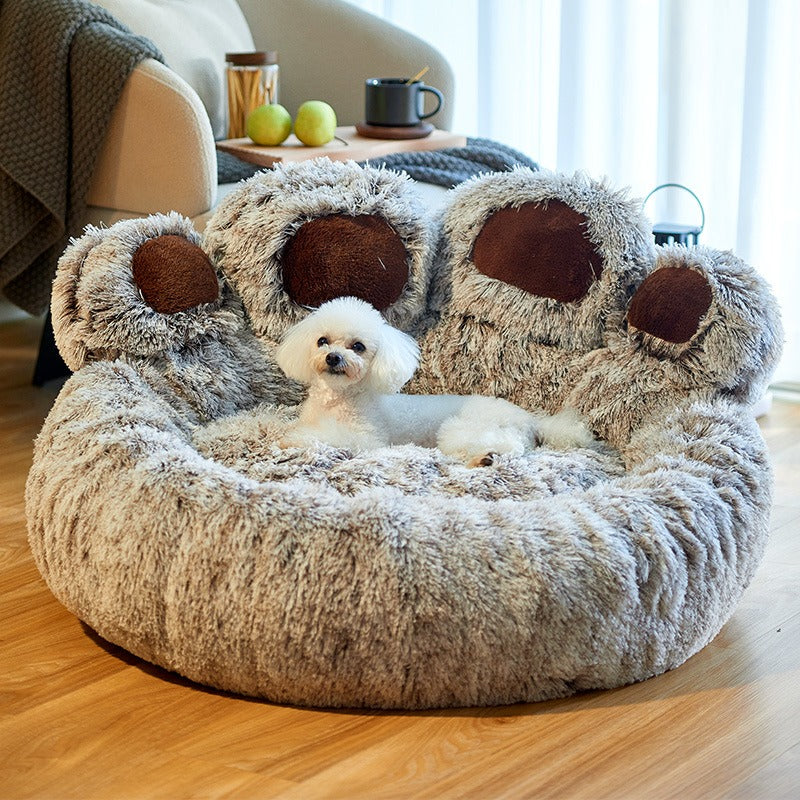 Small Dog Bed: Deep Plush Nest for Warm Winter Sleep