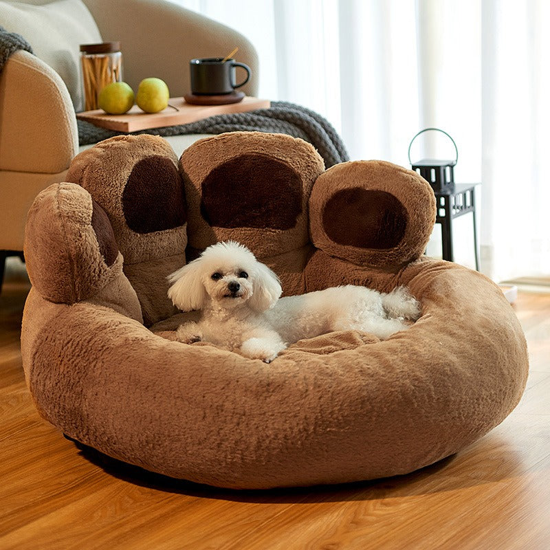Small Dog Bed: Deep Plush Nest for Warm Winter Sleep