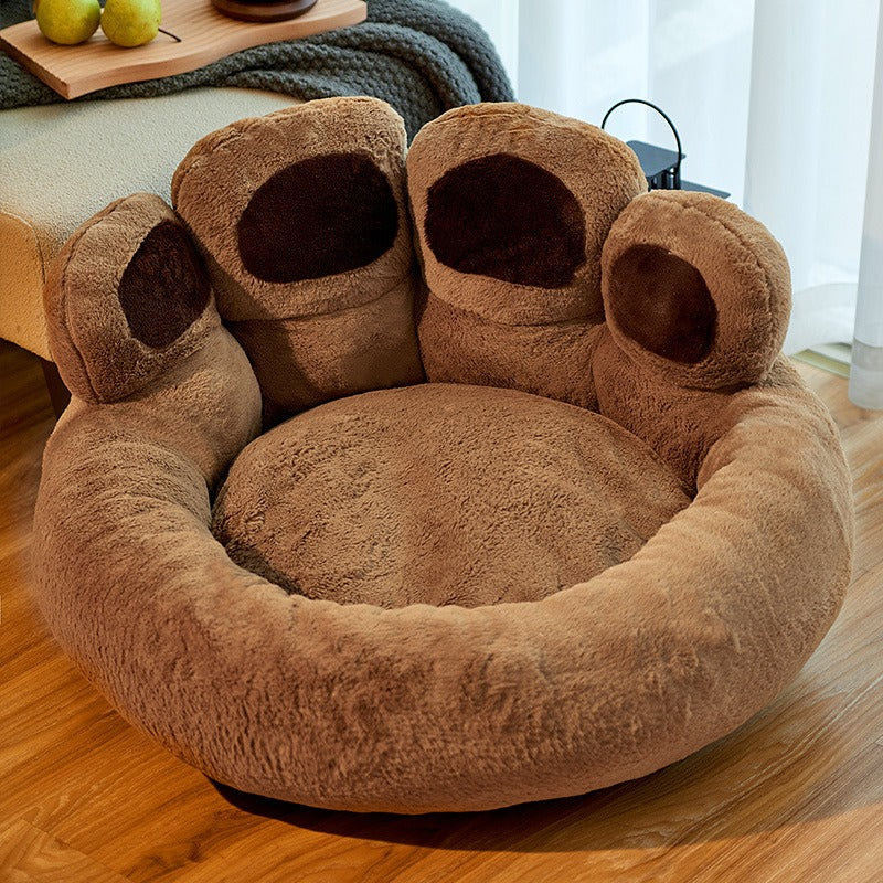Small Dog Bed: Deep Plush Nest for Warm Winter Sleep