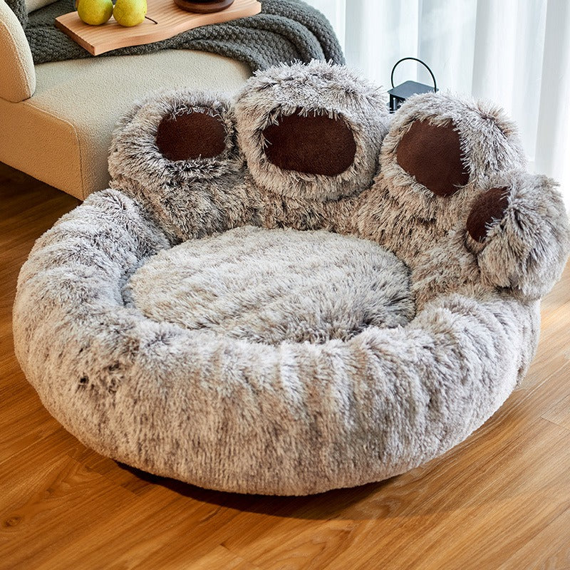 Small Dog Bed: Deep Plush Nest for Warm Winter Sleep