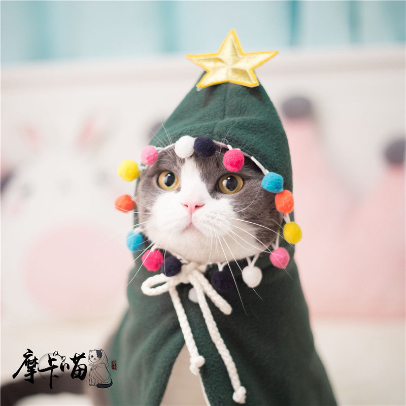 Pet Christmas Tree Cape for Small Dogs & Cats Photos