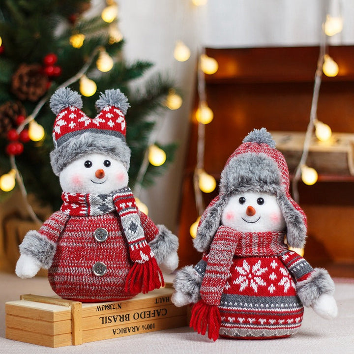 Snowman Christmas Doll Decor for Cozy Holiday Displays