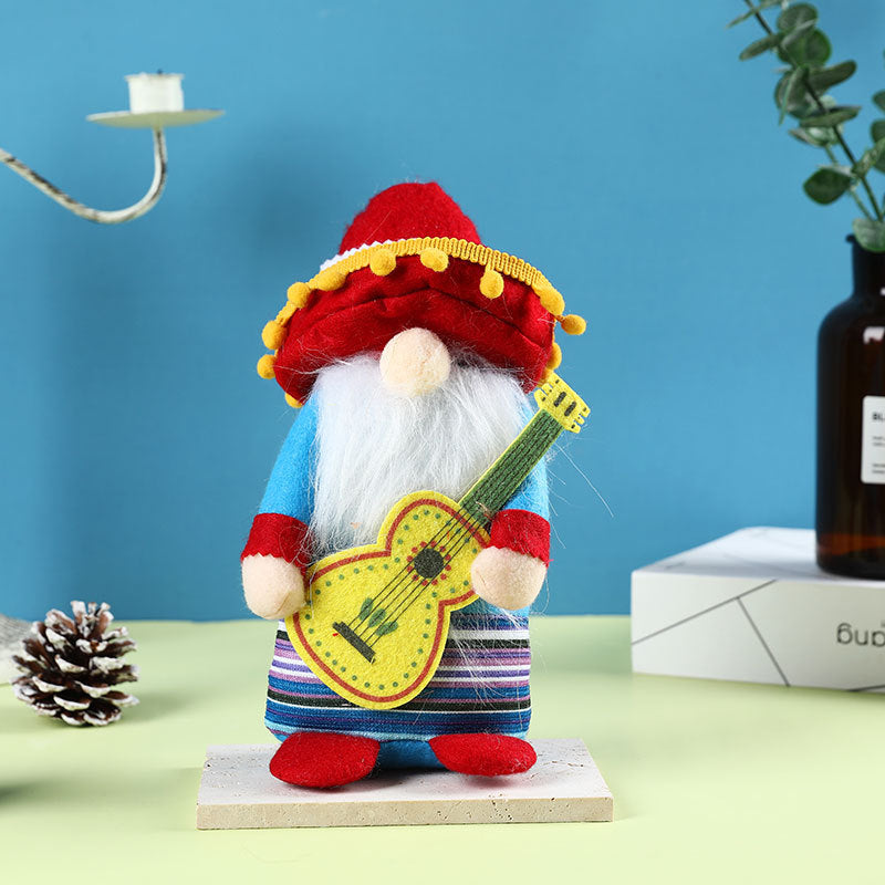 Mexican Gnome Doll Set | Colorful Carnival Table Decor