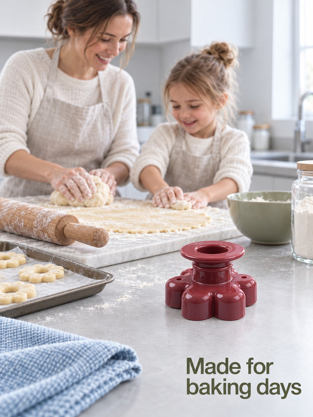 Donut and Cookie Cutter Set: Heart, Flower, Round Shapes