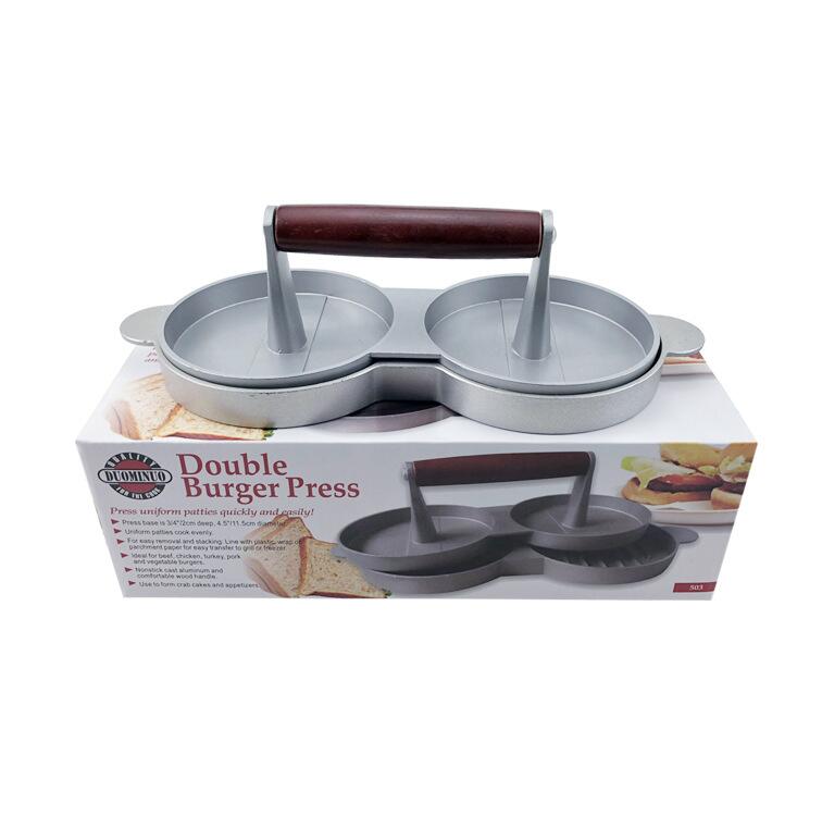 Double Burger Press Patty Maker for Uniform Burgers